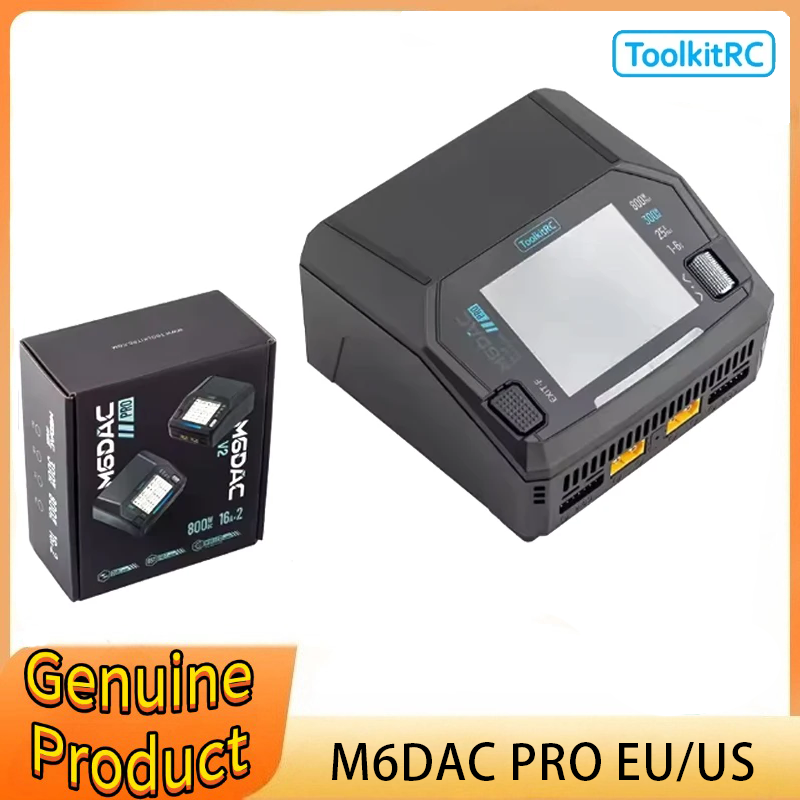 Toolkitrc M6Dac Smart Charger - ชุดเครื่องมือ ToolkitRC M6DAC V2 Pro เครื่องชาร์จแบตเตอรี่ลิเธียมโพลิเมอร์แบบสองช่องสัญญาณ