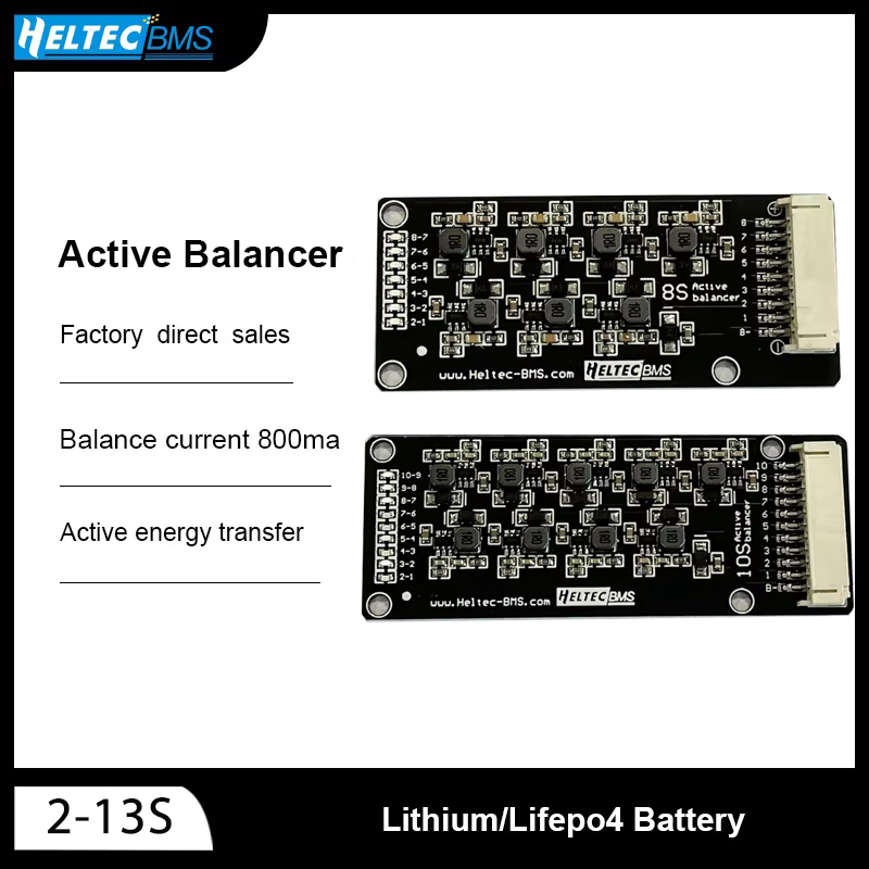 12S Lipo Battery Balancing Board - แผงวงจรบาลานซ์แบตเตอรี่แบบแอคทีฟ 0.8A สำหรับแบตเตอรี่ลิเธียมโพลิเมอร์ 3.7V/ลิเธียมไอรอนฟอสเฟต 3.2V รองรับ