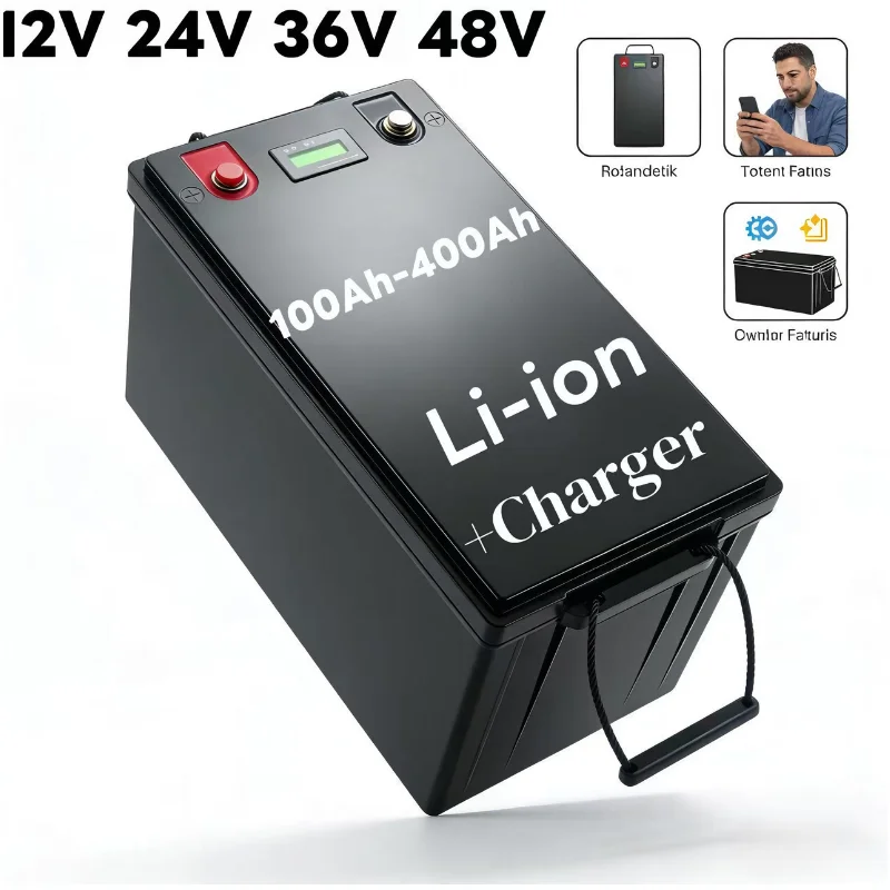 Lifepo4 12V 100Ah Bms Bluetooth - แบตเตอรี่ลิเธียมบลูทูธ BMS | 12V-48V 100Ah-400Ah |