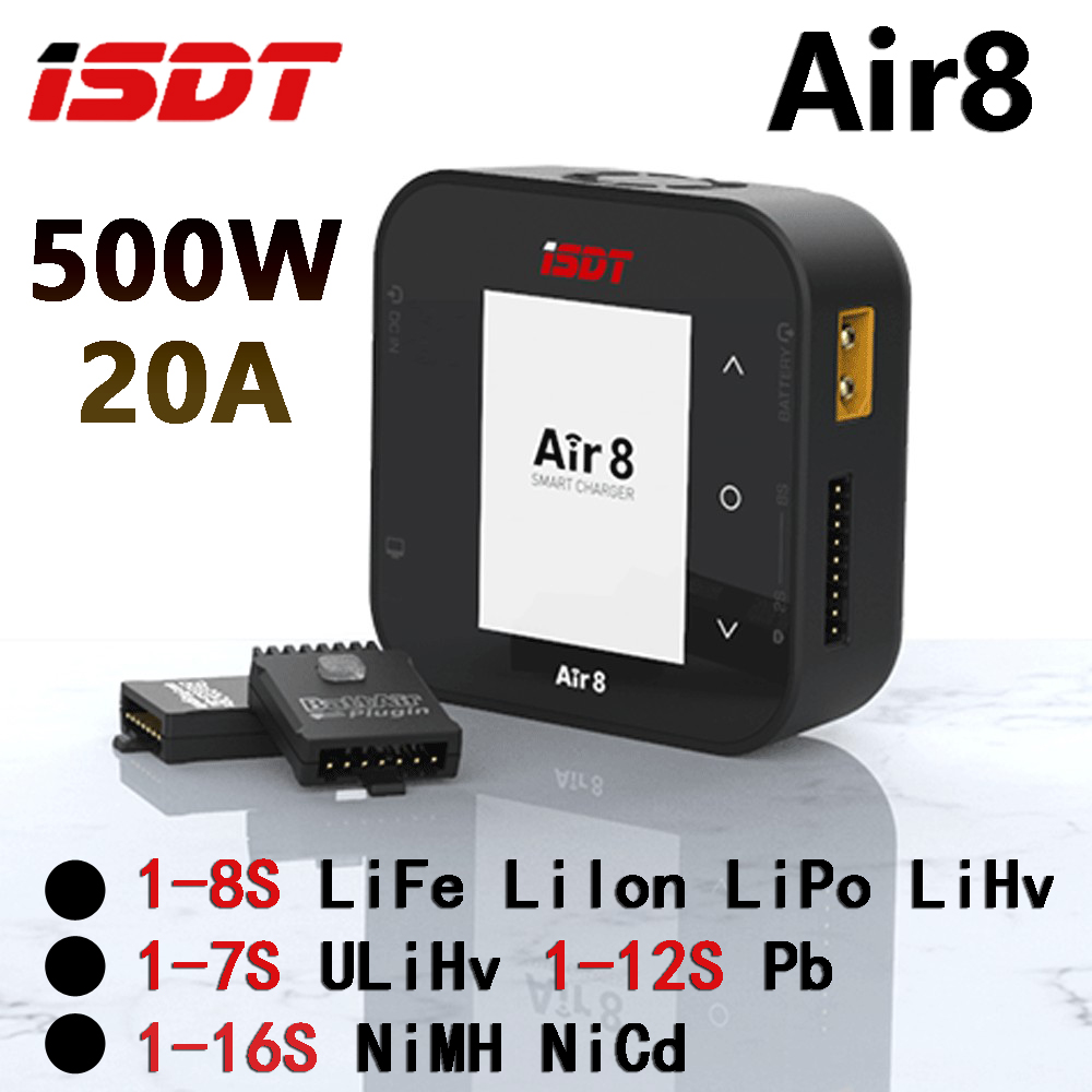 Isdt Air8 8S Lipo Charger - เครื่องชาร์จแบตเตอรี่อัจฉริยะ ISDT Air8 DC 500W สำหรับแบตเตอรี่
