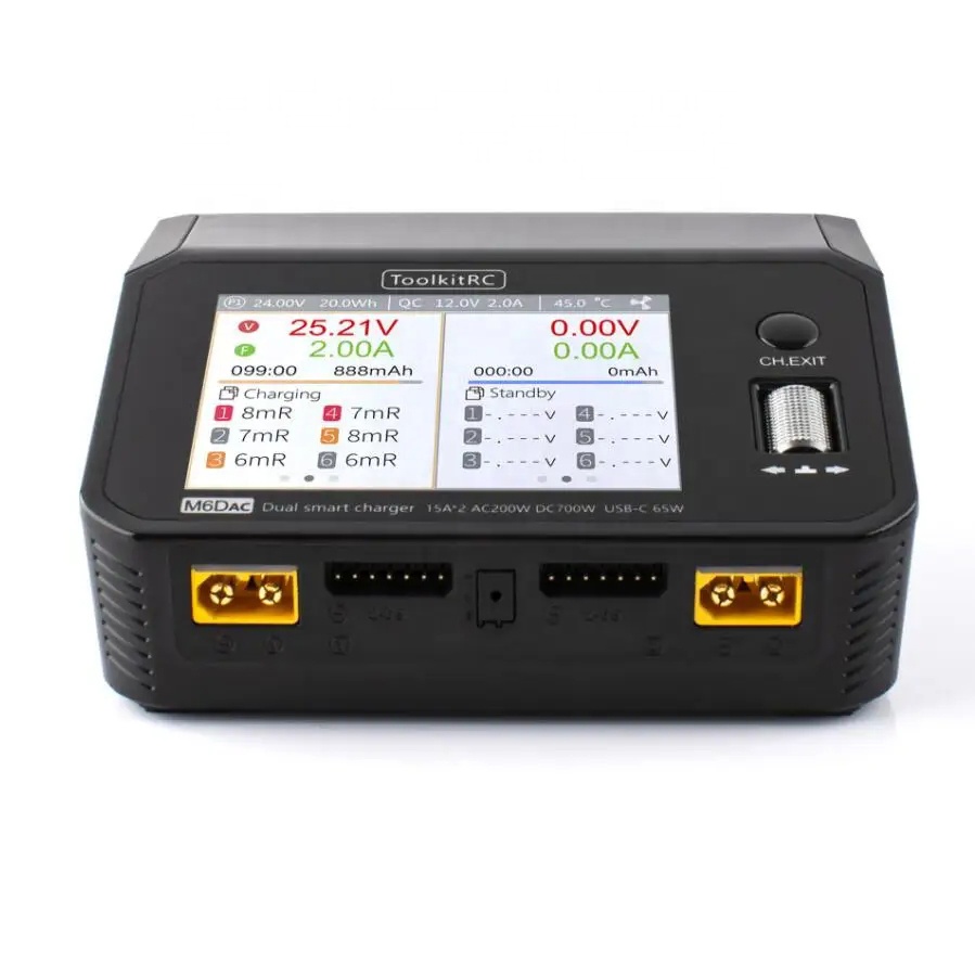 Toolkitrc M6Dac Smart Charger - เครื่องชาร์จ/ดิสชาร์จแบตเตอรี่ลิโพอัจฉริยะ ToolkitRC M6DAC AC 200W DC