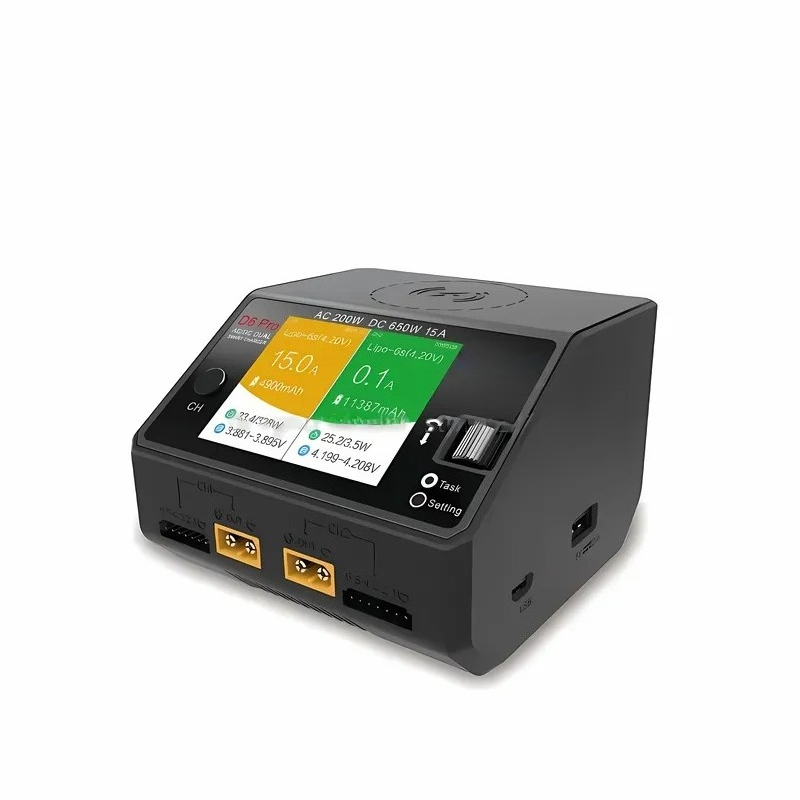 Hota D6 Pro Dual Lipo Charger - ขายดี D6 Pro สมาร์ทปลั๊กอินชาร์จเจอร์ AC200W DC650W