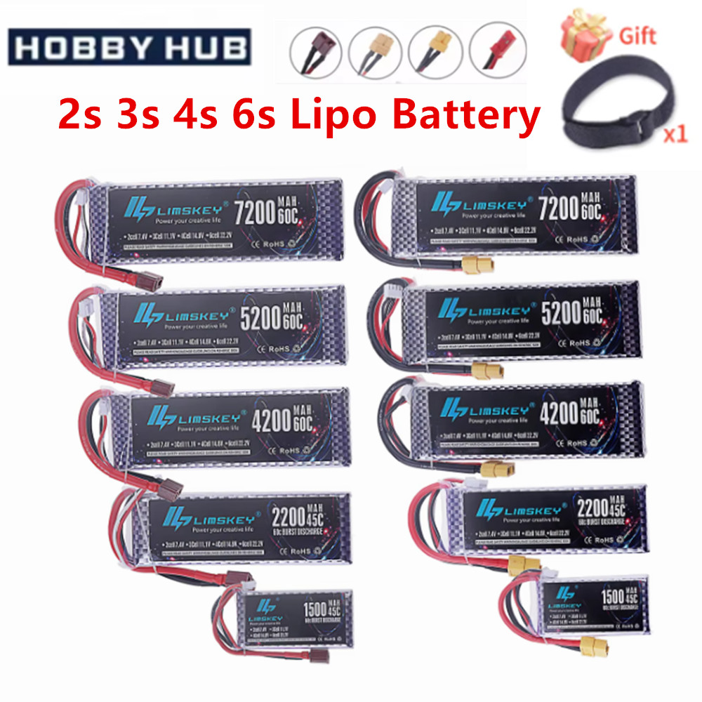 2S 3S 4S 6S แบตเตอรี่ Lipo 7.4 - 4S Lipo Battery 14.8V 6000Mah บทวิจารณ์และราคา