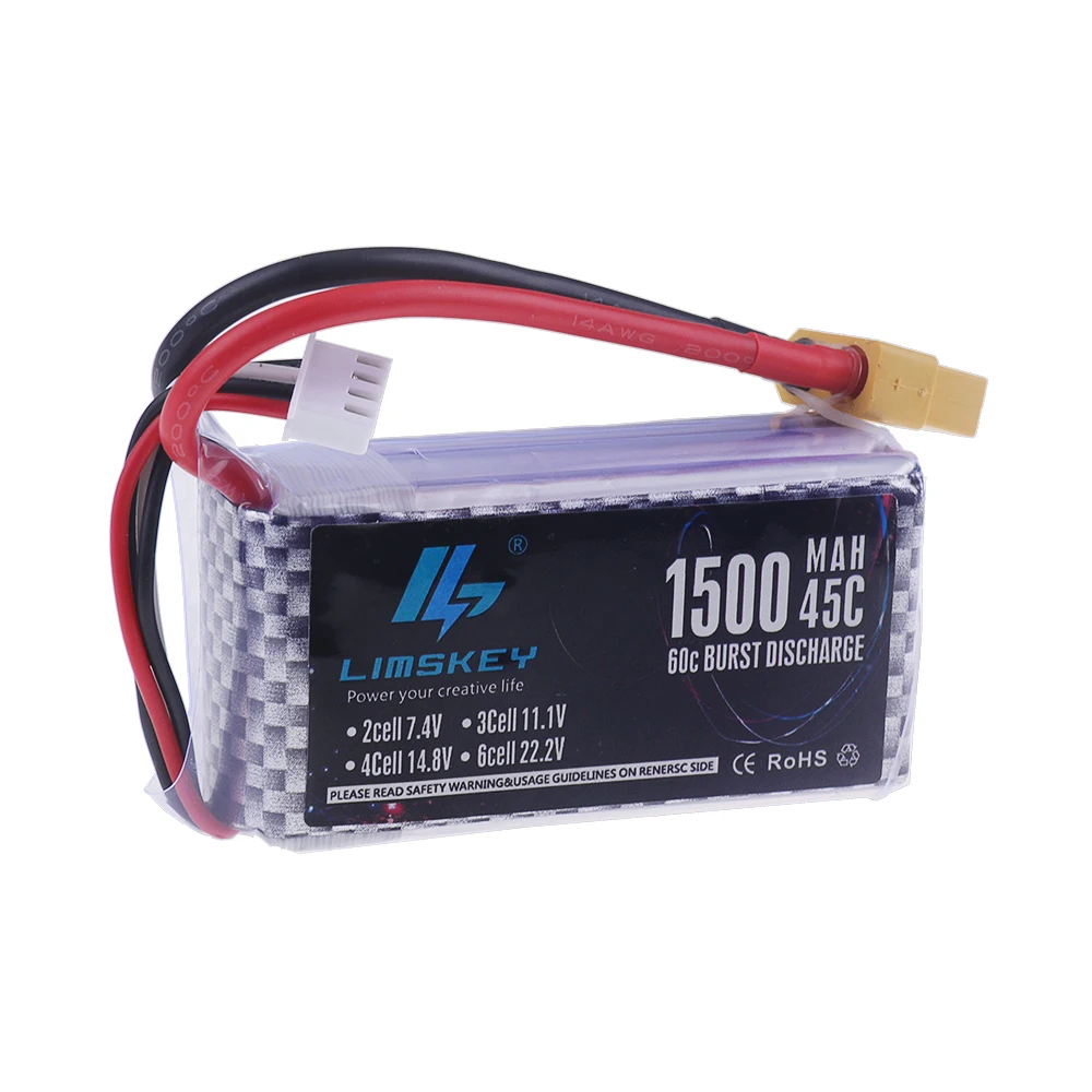 2S 3S 4S 6S แบตเตอรี่ Lipo 7.4 - 4S Lipo Battery 14.8V 6000Mah บทวิจารณ์และราคา