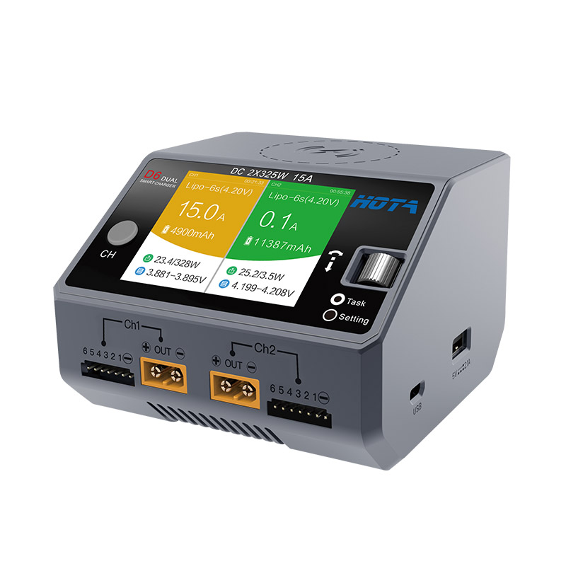 Hota D6 PRO AC 200W / DC 650W  - Hota D6 Pro Dual Lipo Charger บทวิจารณ์และราคา