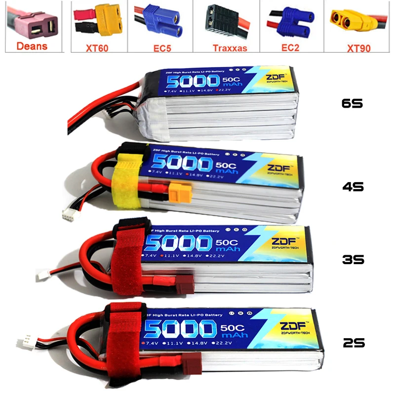 ZDF FPV 450 500 7.4V 11.1V 14. - 6S Lipo Battery 22.2V 5000Mah บทวิจารณ์และราคา