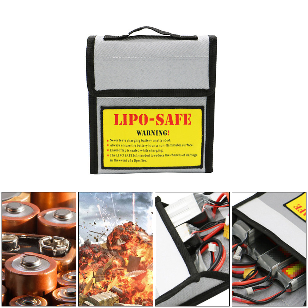 กระเป๋าเก็บแบตเตอรี่กันไฟและกั - Lipo Battery Fireproof Safety Charge Box บทวิจารณ์และราคา