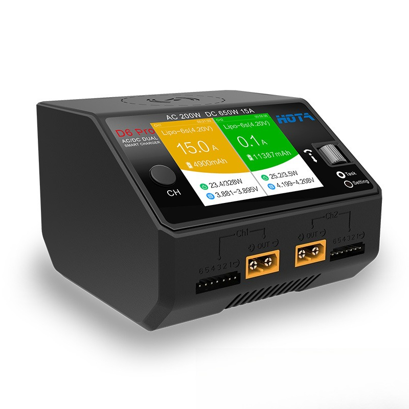 เครื่องชาร์จแบตเตอรี่ HOTA D6  - Hota D6 Pro Dual Lipo Charger บทวิจารณ์และราคา