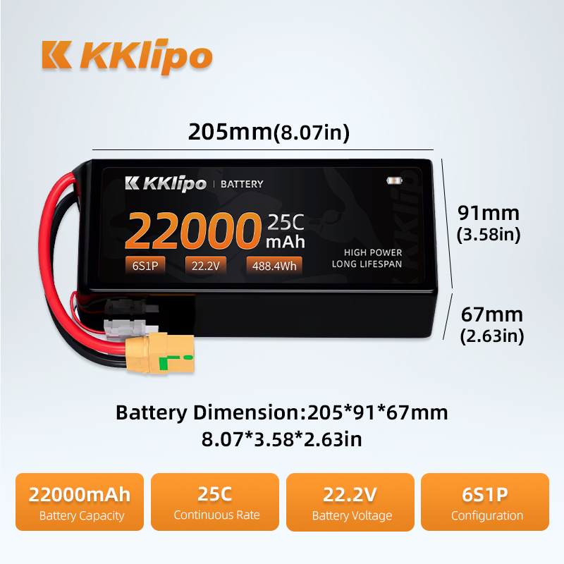 การผลิตการผลิตอัตราสูงอุตสาหกร - Tattu 6S 22000Mah Lipo Battery บทวิจารณ์และราคา