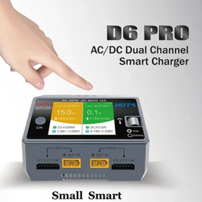 HOTA D6 Pro 200W AC/650W DC เค - Hota D6 Pro Dual Lipo Charger บทวิจารณ์และราคา