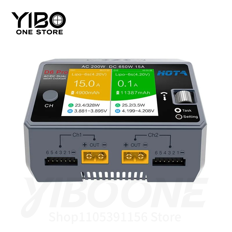 เครื่องชาร์จแบตเตอรี่อัจฉริยะ  - Hota D6 Pro Dual Lipo Charger บทวิจารณ์และราคา