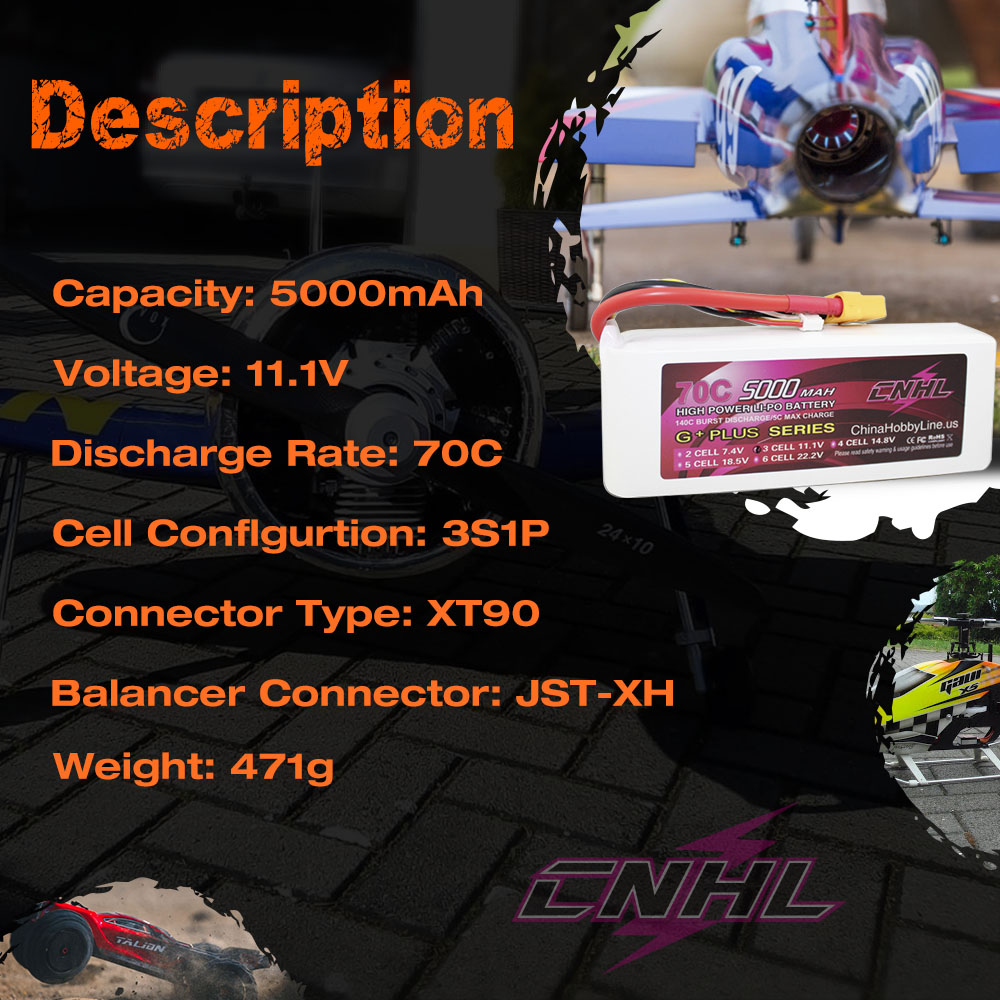 CNHL Lipo แบตเตอรี่ 3S 4S 6S 1 - 6S Lipo Battery 22.2V 5000Mah บทวิจารณ์และราคา