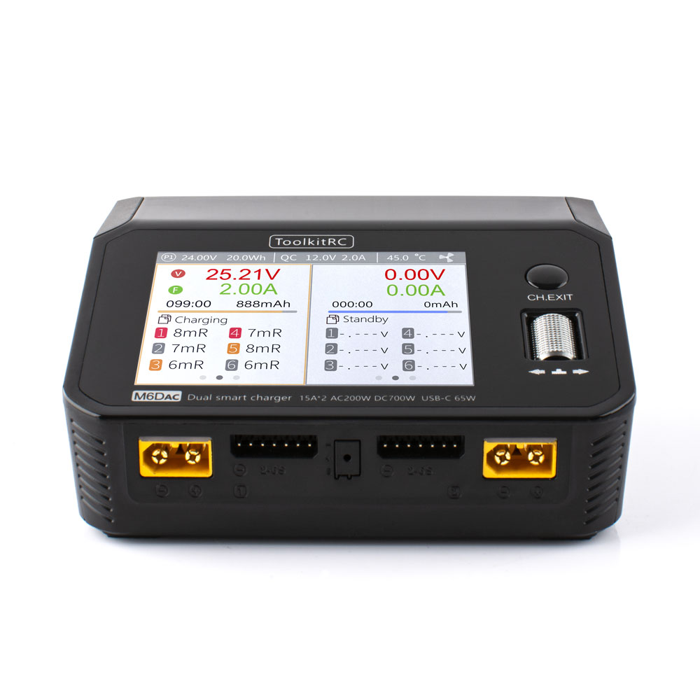 เครื่องชาร์จแบตเตอรี่ลิโพอัจฉร - Toolkitrc M6Dac Smart Charger บทวิจารณ์และราคา