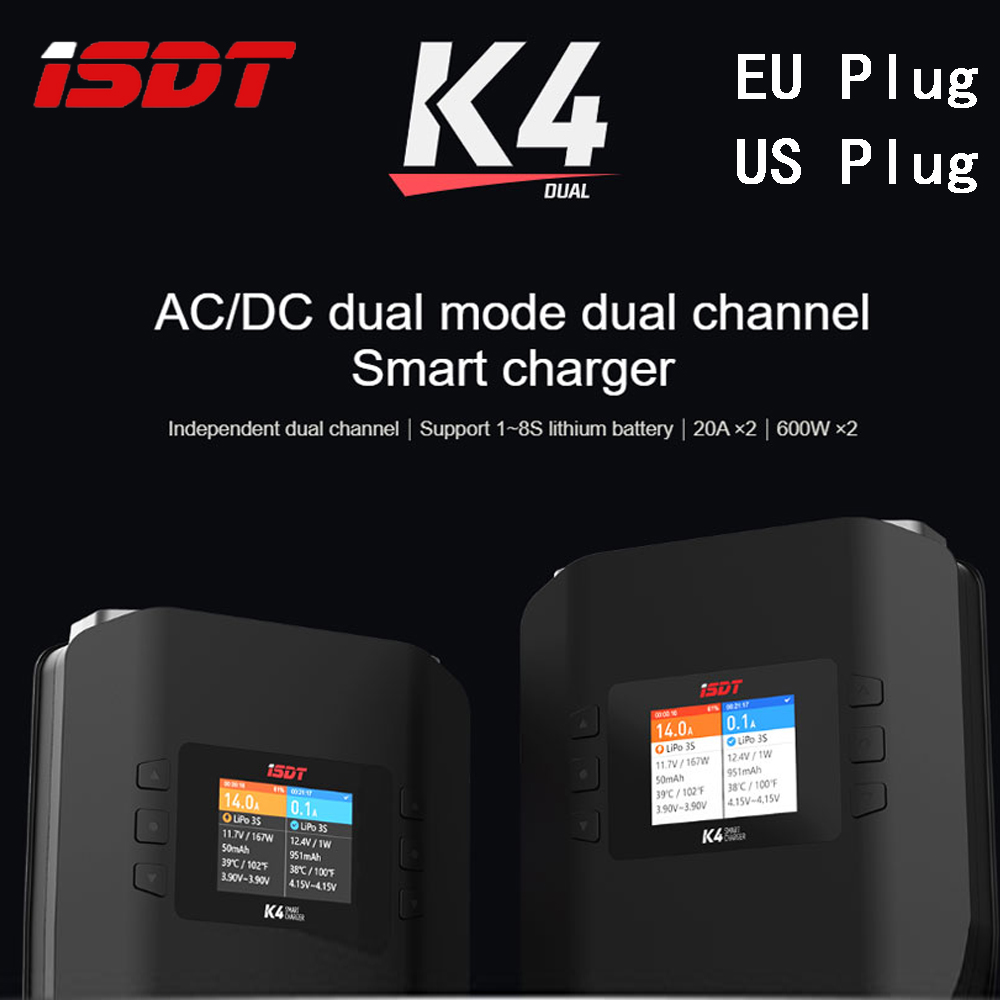 เครื่องชาร์จแบตเตอรี่ลิเธียมอั - Isdt K4 Dual Lipo Charger บทวิจารณ์และราคา