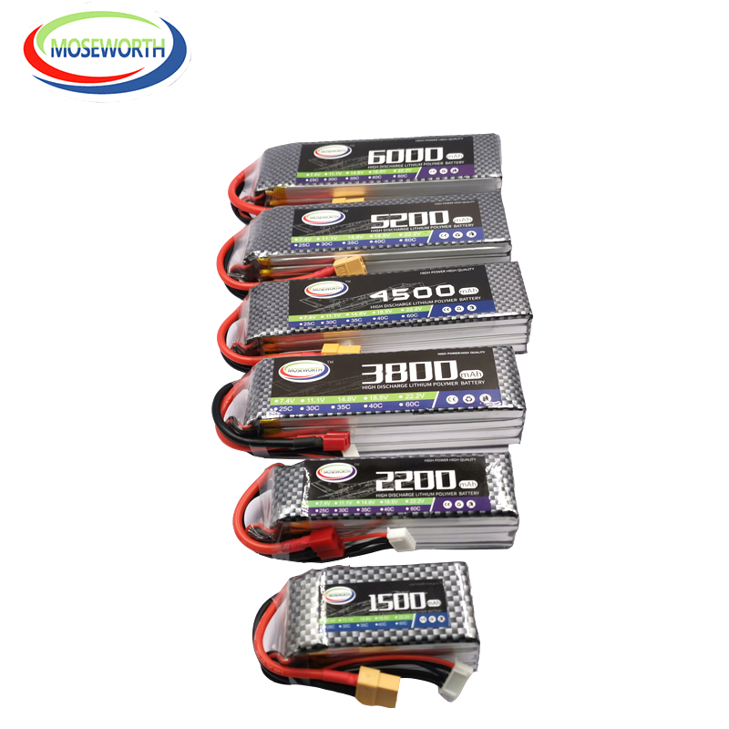 2S 3S 4s 6S RC LiPo แบตเตอรี่7 - 4S Lipo Battery 14.8V 6000Mah บทวิจารณ์และราคา