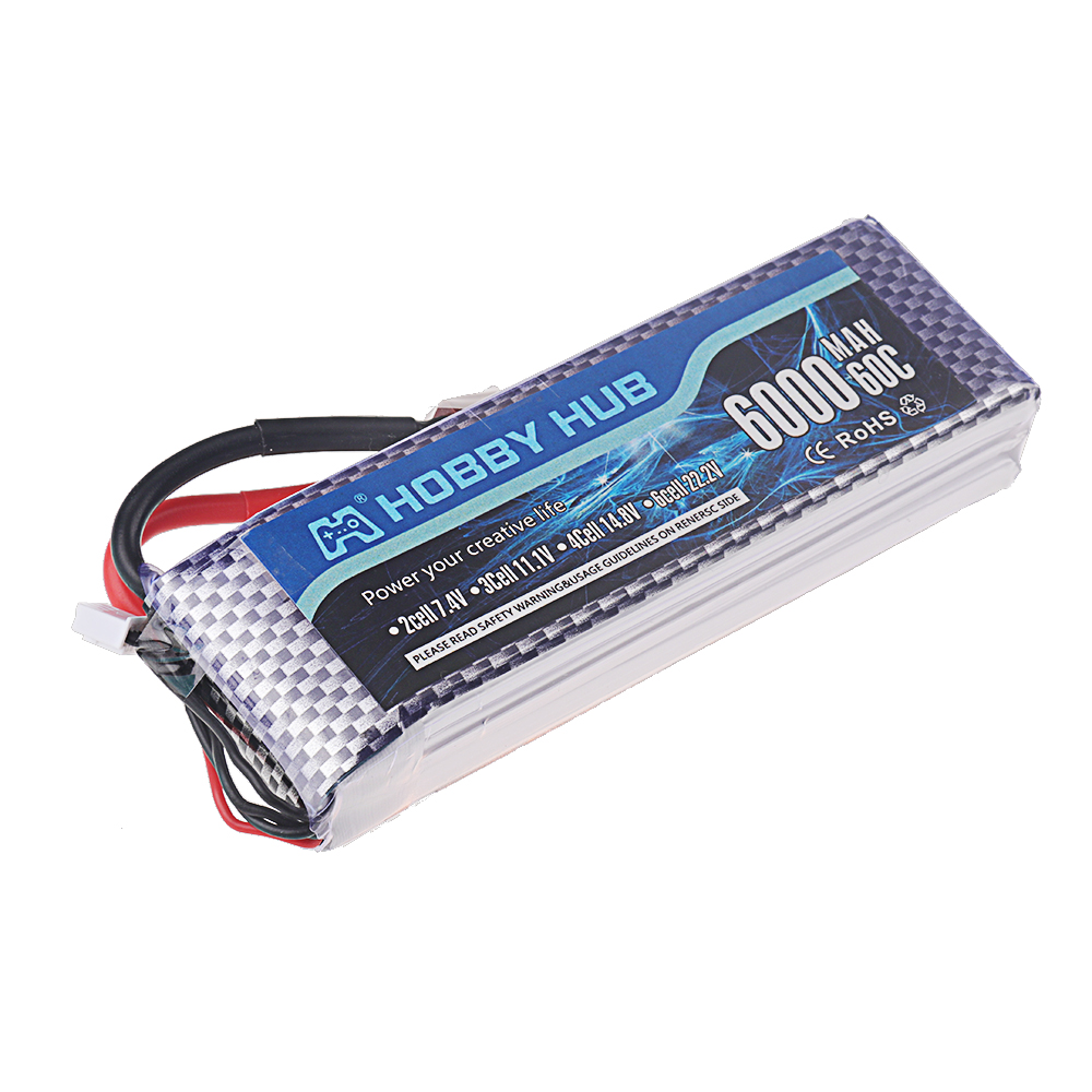 แบตเตอรี่ลิโพ 6000mAh 14.8V 4S - 4S Lipo Battery 14.8V 6000Mah บทวิจารณ์และราคา