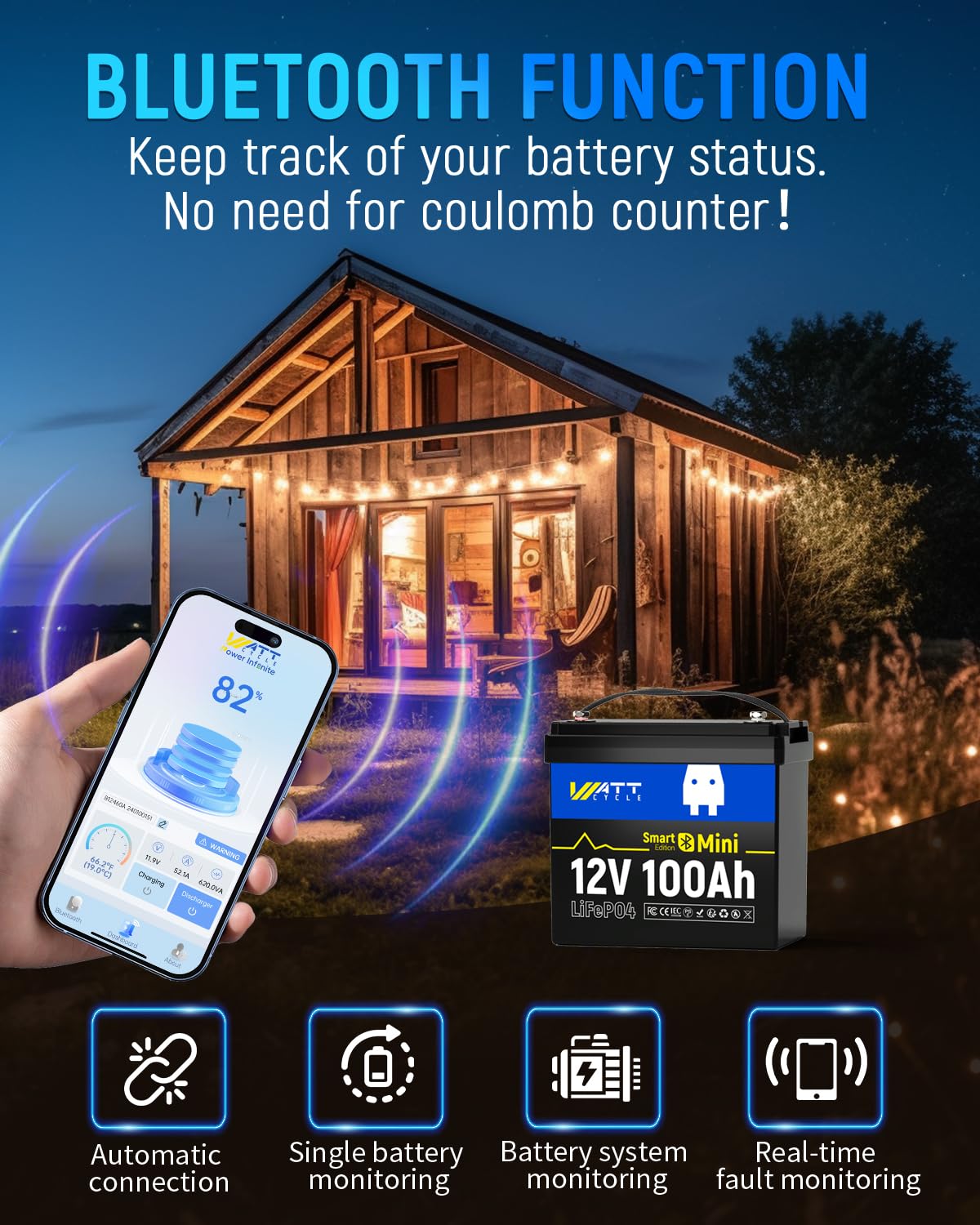 แบตเตอรี่ LiFePO4 ขนาดเล็ก 12V - Lifepo4 12V 100Ah Bms Bluetooth บทวิจารณ์และราคา