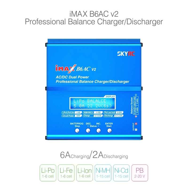 Original SKYRC iMAX B6AC V2 6A - Skyrc B6 Neo Smart Charger บทวิจารณ์และราคา