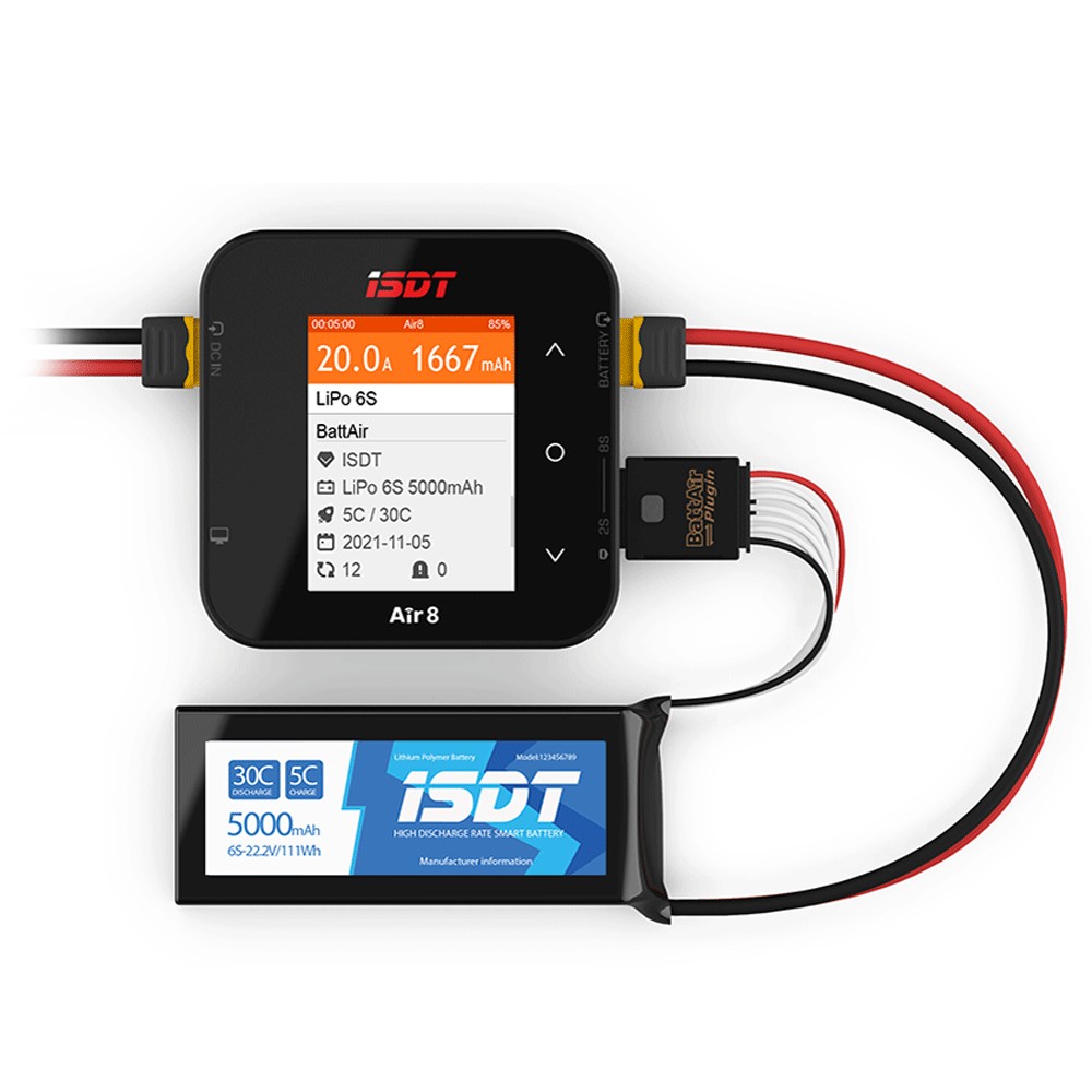 เครื่องชาร์จแบตเตอรี่อัจฉริยะ  - Isdt Air8 8S Lipo Charger บทวิจารณ์และราคา