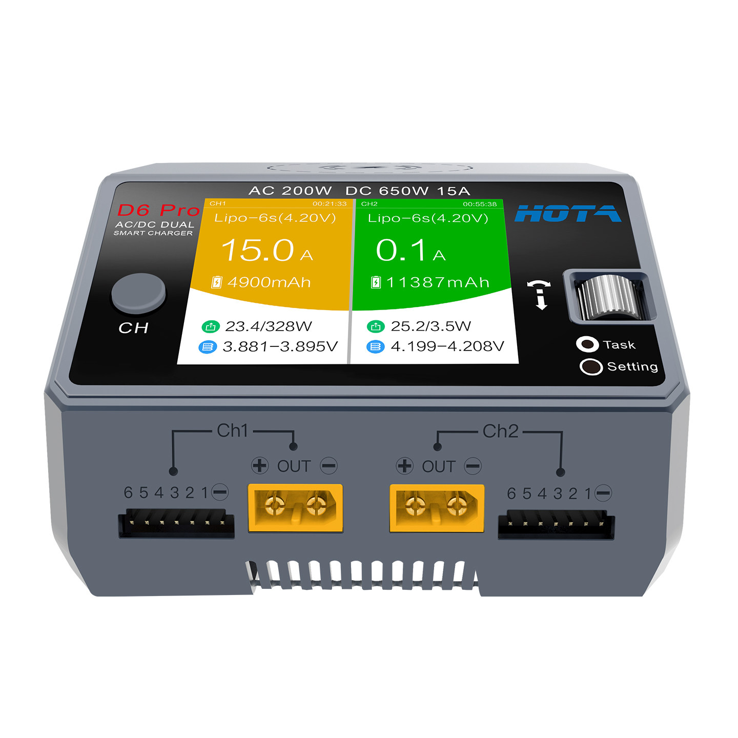 HOTA D6 Pro AC/DC Dual Channel - Hota D6 Pro Dual Lipo Charger บทวิจารณ์และราคา