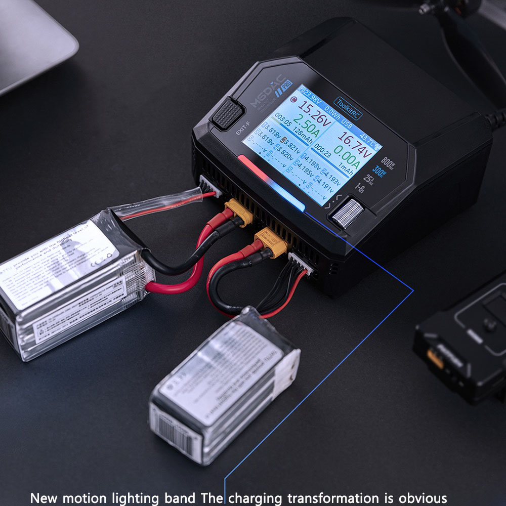 เครื่องชาร์จแบตเตอรี่ลิเธียมโพ - Toolkitrc M6Dac Smart Charger บทวิจารณ์และราคา